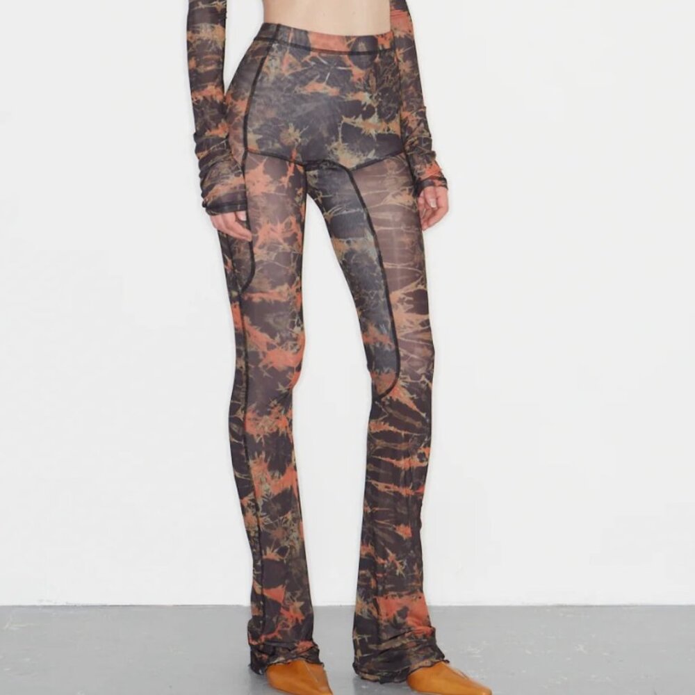 Stylish Sheer Tie-Dye Leggings